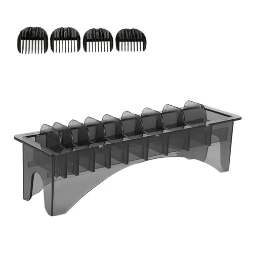 Soporte para peine de 10 ranuras, organizador de plástico para podadoras eléctricas, color negro para profesionales de peluquería