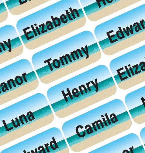Miniatura 22 de Etiquetas de Nombre Personalizadas para Niños – 60 Etiquetas Impermeables de Pelar y Pegar para Ropa, Cajas de Almuerzo, Botellas de Agua, Bolsas