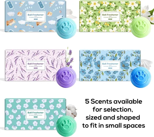 Miniatura 7 de SCENTORINI Bolas desodorantes para zapatos, paquete de 8 bolas desodorizantes de lino, eliminador de olores para zapatos, botas, ambientador