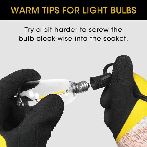 Miniatura 4 de Bombillas LED de repuesto con base E12/C7 para luces de cuerda ST38 para exteriores - No solar, bombilla LED vintage de 1 W inastillable, blanco