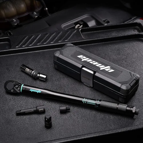 Miniatura 8 de EPAuto Llave dinamométrica de clic de transmisión de 3/8 pulgadas, 10-80 ft-lb / 13.6-108.5 Nm, negro
