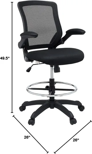 Miniatura 16 de Silla giratoria Modway Veer, Negro