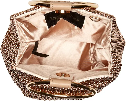 Miniatura 5 de Jessica McClintock Womens Gwen bola malla Anillo Wristlet Pouch Embrague