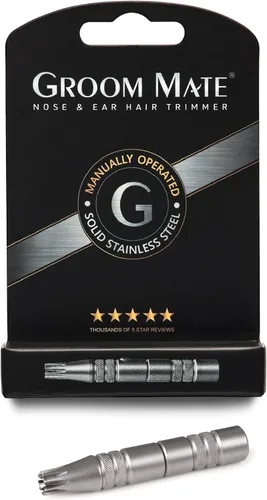 Miniatura 3 de Cortador de pelo de oreja y nariz Groom Mate platino XL fabricado en EE. UU., Plateado