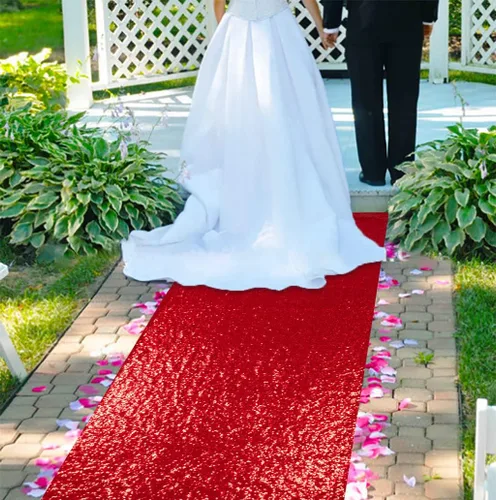 Miniatura 35 de ShinyBeauty Pasillo de Lentejuelas Negras Brillantes de 2 pies x 15 pies Alfombra Brillante para Bodas, Graduaciones, Fiestas, Alfombra Negra