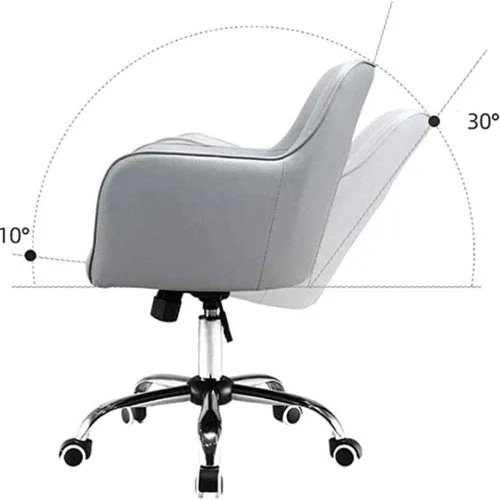 Miniatura 2 de Silla de oficina ergonómica Silla de oficina Silla de escritorio para computadora, silla de oficina, elevador, reunión de ocio (gris claro)