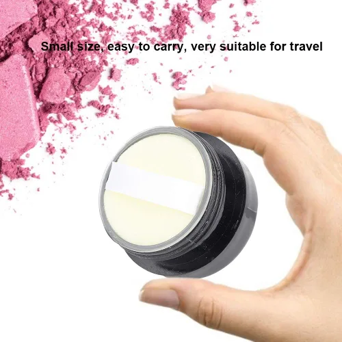 Miniatura 8 de Polvo suelto vacío, contenedor de soplo de polvo vintage rosa vacía maquillaje suelto dispensador de polvo caja cosmética con soplo de polvo negro