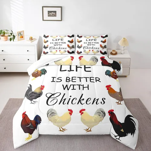 Miniatura 16 de Feelyou Lindo juego de ropa de cama de ajolote para niños y niñas tamaño twin, juego de edredón de salamandra para niños, mujeres y hombres, edredón