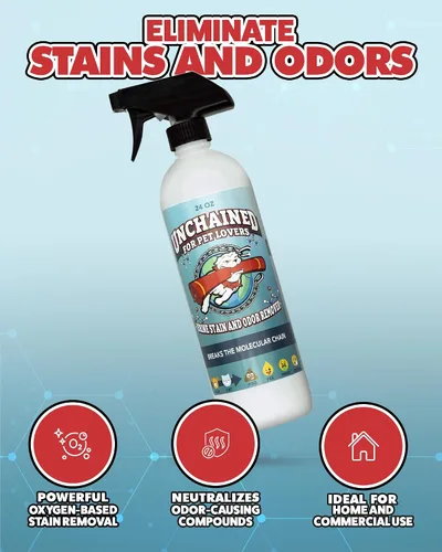 Miniatura 2 de TRUCK MOUNT FORUMS Spray eliminador de manchas y olores de orina de mascotas desencadenado – Limpiador a base de oxígeno, fuerza profesional