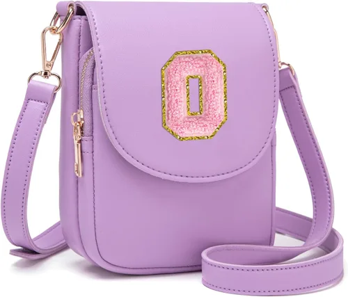 Miniatura 120 de Viverte Bolso Cruzado para Niñas Adolescentes Pequeñas, Bolso Inicial para Celular, Pequeña Cartera para Niños Pequeños, Bolso de Cuero con Tres
