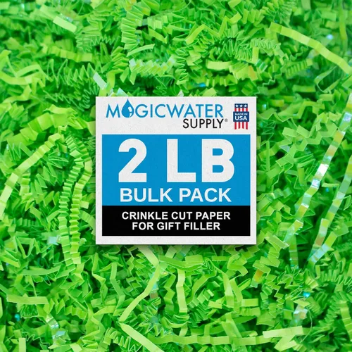 Miniatura 31 de MagicWater Papel de Corte Ondulado para Cestas de Regalo - 2LB - Blanco y Dorado - Perfecto para Relleno de Papel Triturado, Relleno de Cestas