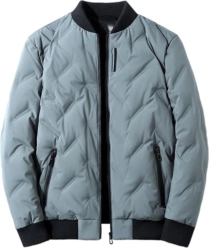 Miniatura 6 de Abrigo acolchado de diamante para hombre, abrigo ligero para otoño e invierno