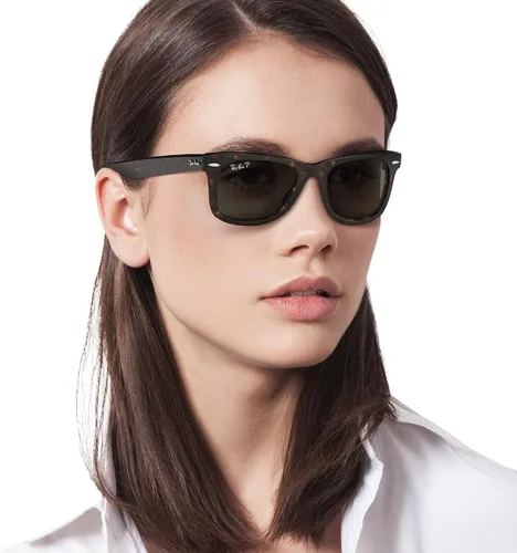 Miniatura 25 de Ray-Ban RB2140 Original Wayfarer Gafas de sol cuadradas polarizadas, Negro, tortuga