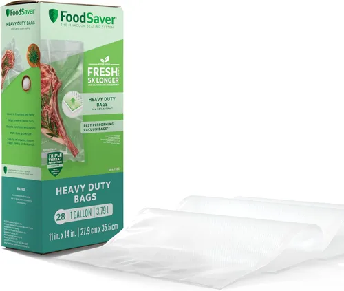 Miniatura 9 de FoodSaver Bolsas de sellado al vacío de cuarto de galón de alta resistencia, paquete de 44 con 30% de grosor extra, compatibles con todos