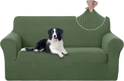 Miniatura 88 de U-NICE HOME Funda elástica para sofá, lavable, protector de muebles para sofá de 3 cojines, apta para mascotas (sofá, gris)