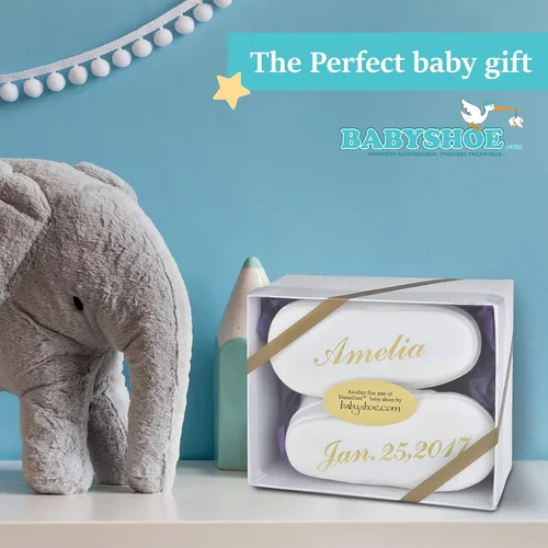 Miniatura 4 de BabyShoe - Zapatos de bautizo personalizados para niña Bautismo revelación de género suave recién nacido con cordones rosa recién nacido con nombre