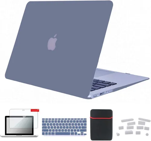 Miniatura 38 de Pack 5 en 1 de carcasa para MacBook Air, de Se7enline, de plástico duro, tacto suave, con protector de teclado de silicón, protector de pantalla