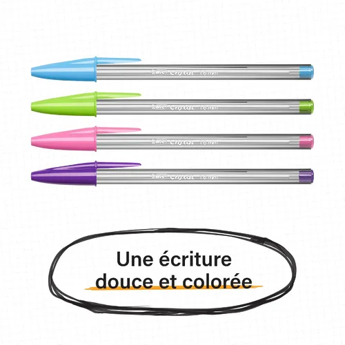 Miniatura 6 de BIC Cristal Bolígrafos multicolor, varios colores, bolígrafos biro para todos los días con punta ancha (0.063 in), paquete de 20