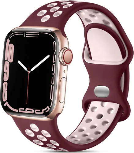 Miniatura 32 de Lerobo - Bandas deportivas compatibles con Apple Watch Band de 40 mm, 41 mm, 38 mm y 42 mm para Series 11, 10 para mujeres y hombres, suaves bandas