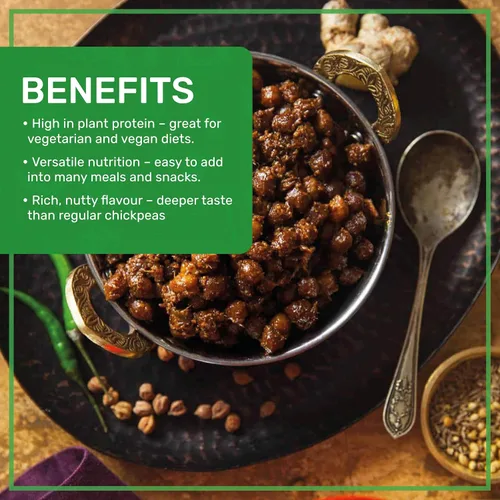 Miniatura 5 de Jiva Organics Bolsa orgánica Kala Chana a granel de 2 libras, gramo negro, garbanzos negros Desi, 100% natural y sin OMG