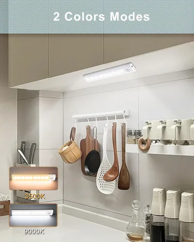 Miniatura 4 de Akay&Tina Luces para debajo del gabinete, luces de armario de 2 colores con sensor de movimiento para iluminación debajo del gabinete, luz