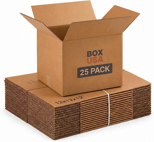 BOX USA Cajas de envío pequeñas de 30,5 cm x 30,5 cm x 30,5 cm Paquete de 25 - Caja de cartón corrugado para mudanza, envío, embalaje, envasado y