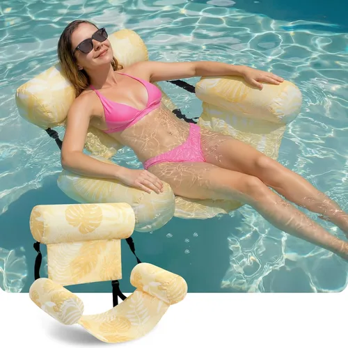 Miniatura 13 de Flotadores inflables para piscina, sillas flotantes para adultos, fideos de piscina inflables para adultos, natación resistente, plantas tropicales