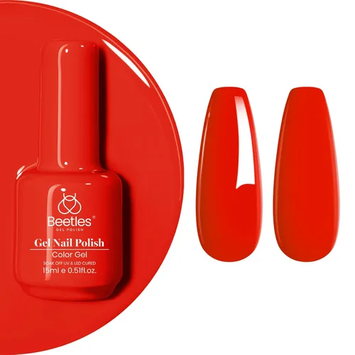 Miniatura 133 de Beetles - Esmalte de uñas de gel verde luminoso que brilla en la oscuridad, esmalte de uñas de gel que se absorbe con lámpara LED UV, arte de uñas