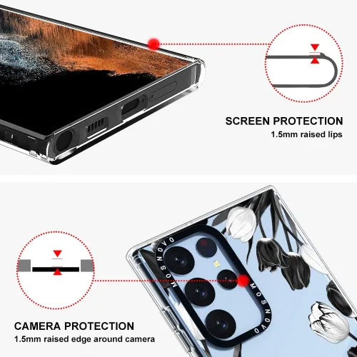 Miniatura 4 de MOSNOVO - Funda para teléfono Samsung Galaxy S22 Ultra, con protección Buffertech contra caídas de grado militar (6.6 pies), de poliuretano