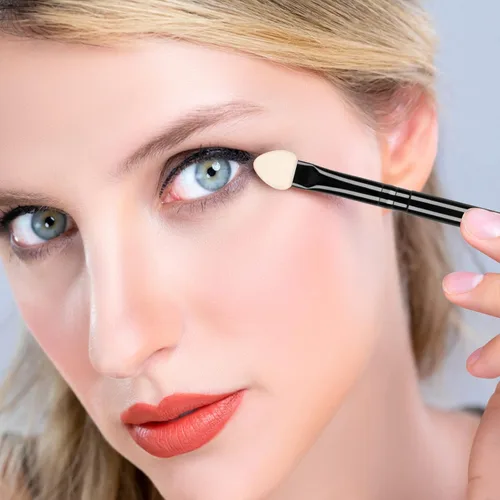 Miniatura 4 de UorPoto aplicadores de espuma para sombra de ojos de doble cara, esponja reutilizable de doble cara, 20 piezas, juego profesional de brochas