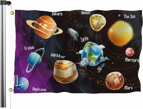 Miniatura 21 de Bandera de gnomos de Navidad de Swono 3x5 pies con gnomo de invierno con sombrero a rayas, bandera para exteriores, bandera decorativa de jardín
