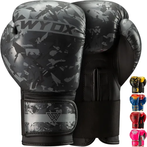 Miniatura 9 de WYOX Guantes de boxeo para niños de 4 onzas, 6 onzas, 8 onzas, guantes de boxeo juveniles para niños y niñas de 3 a 15 años, guantes de boxeo
