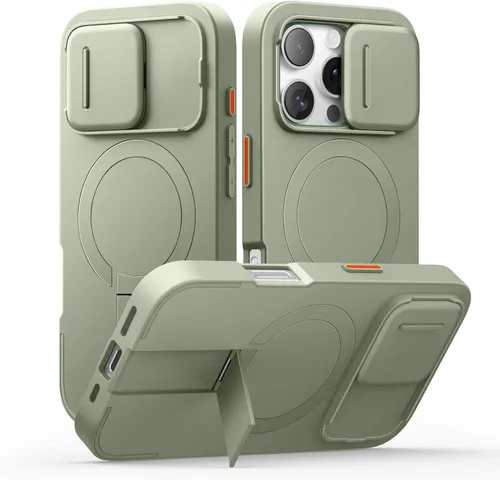 Miniatura 30 de SURITCH - Funda para iPhone 17 Pro Max con cubierta de control de cámara, cubierta para cámara y soporte ajustable, compatible con MagSafe, a prueba