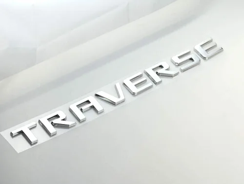 1 placa de identificación con emblema 3D de repuesto para Traverse (cromado)