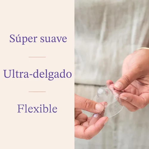 Miniatura 6 de Lansinoh Protectores de pezón de contacto para madres lactantes, ultrafinos, suaves y flexibles, de silicona de grado médico, diseñados para pezones