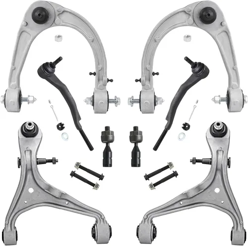 Miniatura 374 de Detroit Axle - Kit de brazos de control de extremo delantero de 8 piezas para Dodge Dakota 00-04, Durango 00-03, 4 brazos de control superior e