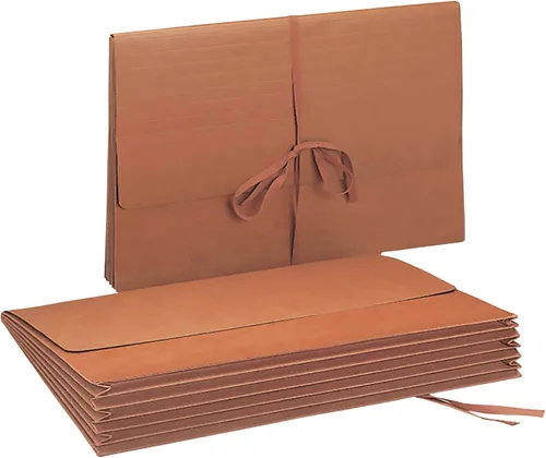 Smead Redrope - Cartera expandible con solapa y cierre de lazo de tela, expansión de 5-1/4 pulgadas, tamaño legal extra ancho, 10 por caja (71076)
