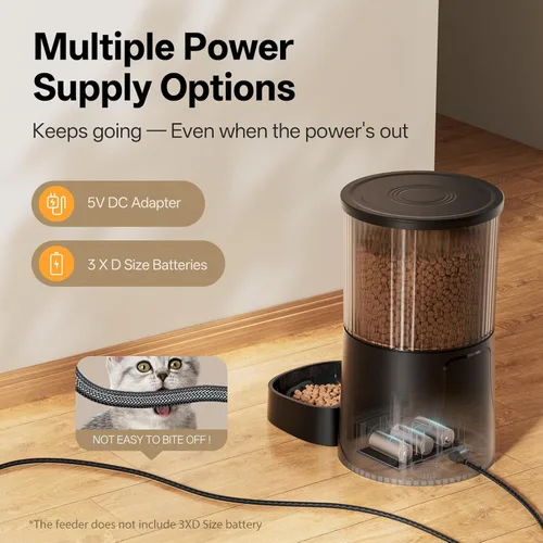 Miniatura 6 de PETULTRA Comedero automático para gatos con cámara: alimentador automático para mascotas WiFi 5G Alimentación cronometrada precisa con video HD