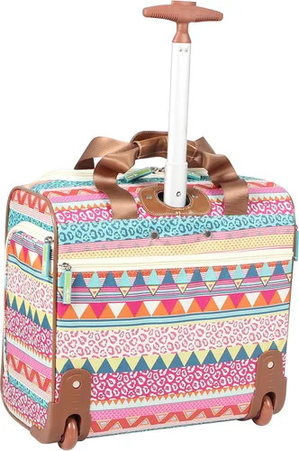 Miniatura 3 de Lily Bloom Designer - Maleta de viaje de 15 pulgadas, para viajes cortos, fin de semana, negocios, equipaje ligero, maleta de 2 ruedas giratorias