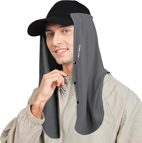 Miniatura 8 de Protección solar UV ajustable para el cuello, máscara multifuncional de protección solar 2 en 1, complemento de solapa para el cuello para gorras
