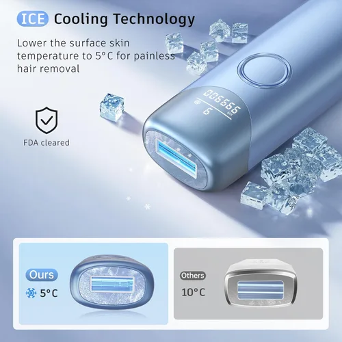 Miniatura 2 de Ubroo Depilación láser, dispositivo de depilación IPL con enfriamiento de hielo de 41.0 °F, depilación láser en casa para mujeres y hombres, uso