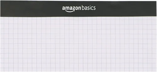 Miniatura 4 de Amazon Basics Bloc de papel cuadriculado de cuatro rayas, paquete de 2, 8.5 x 11.75 pulgadas, 100 hojas/bloc, color blanco