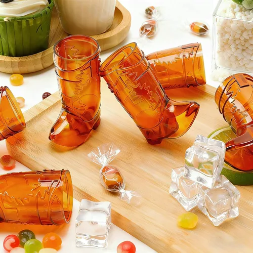 Miniatura 2 de SAIAOKJ Vasos de Chupito en Forma de Bota de Vaquero, 12 Piezas de 1 Onza Vasos de Chupito Mini de Plástico en Forma de Bota, Vasos de Plástico