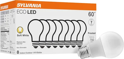 Miniatura 8 de Sylvania ECO - Bombilla LED A19, equivalente a 100 W, eficiente 14.5 W, 7 años, 1450 lúmenes, no regulable, esmerilada, 2700 K, blanco suave