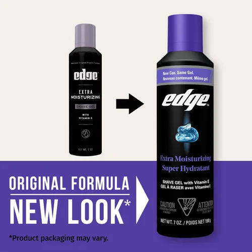 Miniatura 3 de Edge Gel de afeitado para hombres, extra hidratante con vitamina E, (paquete de 6) - Gel de afeitado para hombres que hidrata, protege y calma