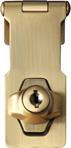 Miniatura 12 de Alise Cerradura de cerrojo con llave, cierre de seguridad de 3 pulgadas con cerradura, cerradura de bisagra de puerta negra con llaves, cerrojo