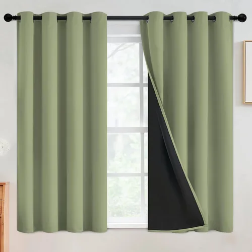 Miniatura 10 de SimpleHome - Cortinas opacas 100% para recámara, cortinas de ventana con ojales beige, con aislamiento térmico, cortinas de oscurecimiento