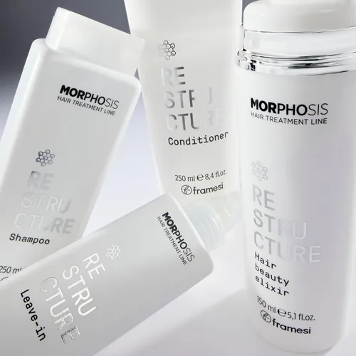 Miniatura 8 de FRAMESI Morphosis Restructure Hair Beauty Elixir de 5.1 onzas líquidas, mascarilla sin peso de 5 minutos, acondicionador reparador, ingredientes