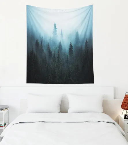 Miniatura 23 de Crannel Tapiz de invierno para colgar en la pared, sombrero de mago psicodélico para barba, tapiz mágico de calavera de humo de 50 x 60 pulgadas