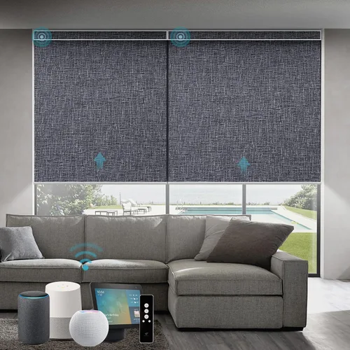 Miniatura 55 de SmartWings Persianas Motorizadas con Sombras para Ventana Control Remoto Funciona con Thread Apple Homekit Z-Wave Alexa 100% Blackout de Doble Cara